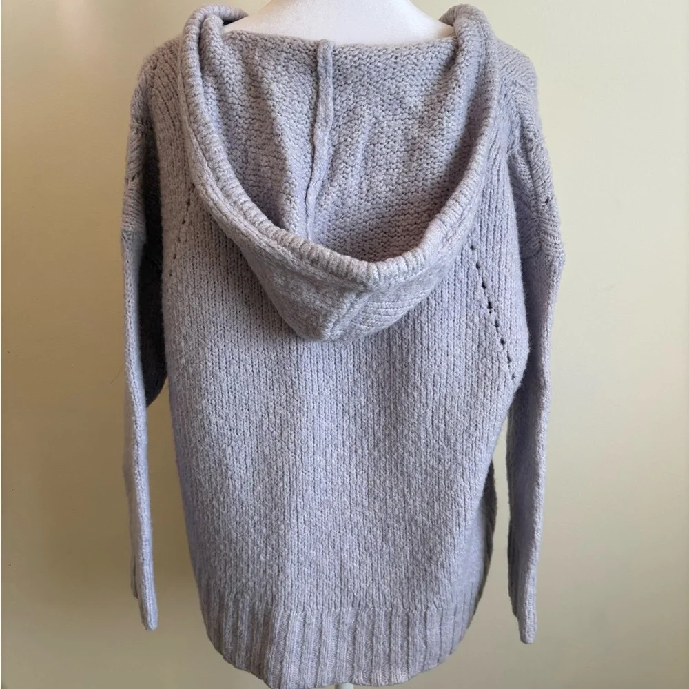 American Eagle Lavender Hooded Knit Sweater Medium